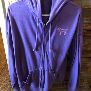 Pink VS zip up hoodie